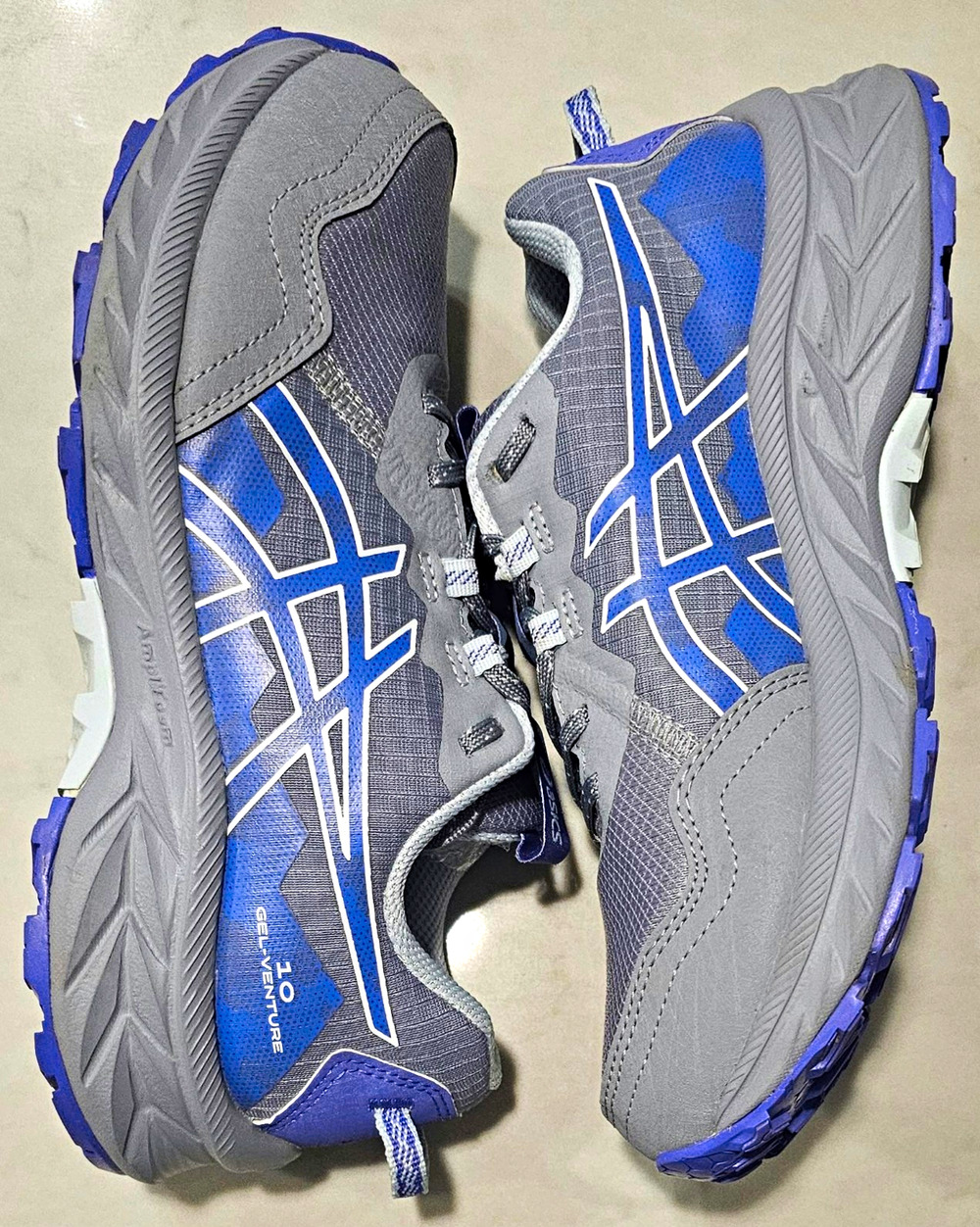 Asics Gel-Venture 10 Women's Trail Shoes Gray Purple Wide Sz 7